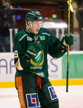 Färjestads Victor Ejdsell jublar