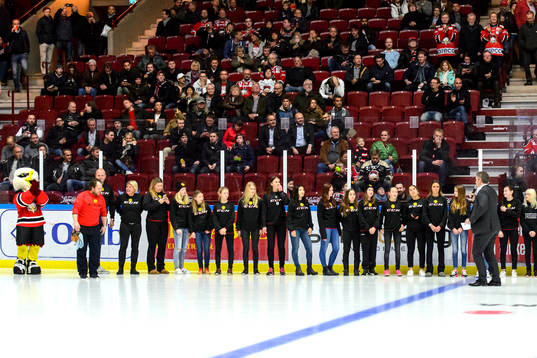 Skånes hockeylag för damer hyllas