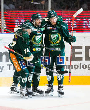 Färjestads Rasmus Asplund, Milan Gulas och Joakim Nygård