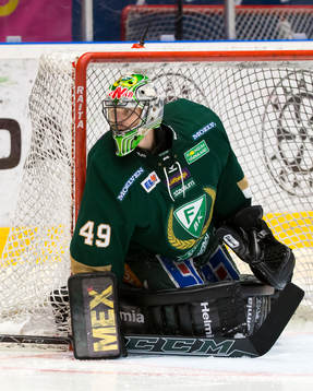 Färjestads målvakt Justin Pogge