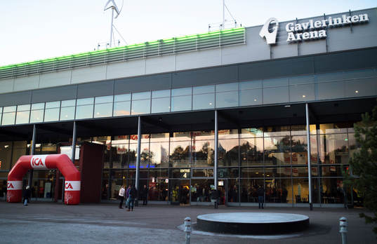 Entrén till Gavlerinken Arena före ishockeymatchen i SHL