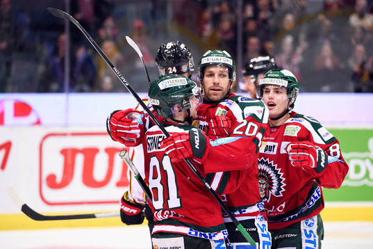 Frölundas Joel Lundqvist jublar