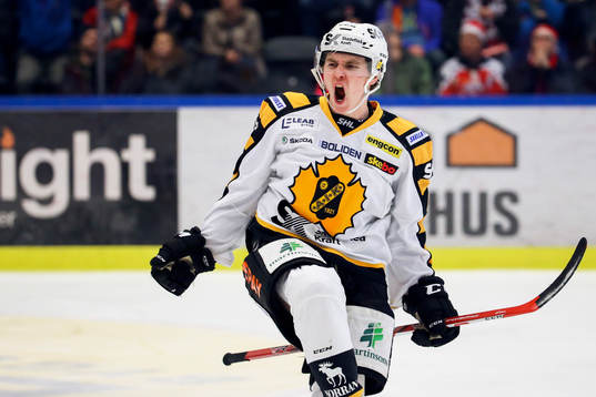 Skellefteås Sebastian Aho jublar