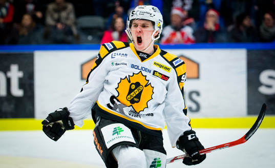 Skellefteås Sebastian Aho jublar