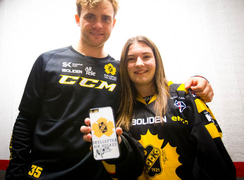 Skellefteå-supportern Amanda Liss från Dalarna fick sin