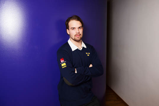Axel Holmström, spelare i Sveriges juniorlandslag i