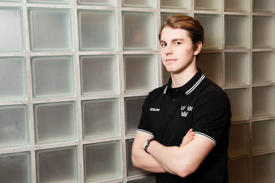 Sebastian Aho, spelare i Sveriges juniorlandslag i ishockey