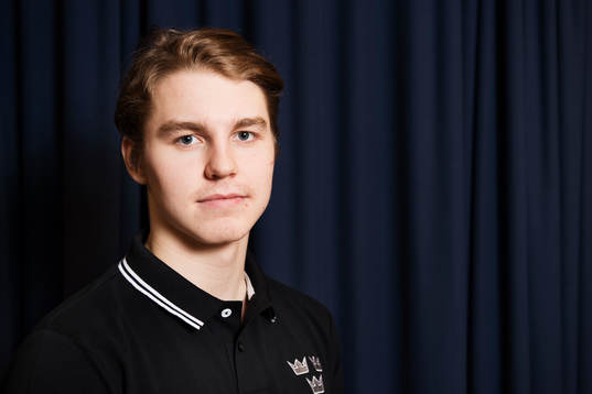 Sebastian Aho, spelare i Sveriges juniorlandslag i ishockey