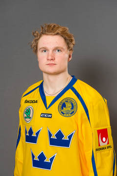 Carl Grundström, spelare i Sveriges juniorlandslag i