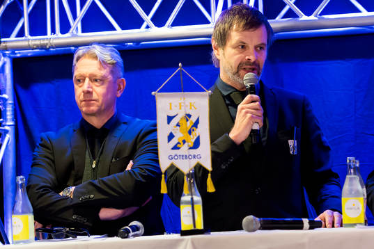 Ulf Ivarsson, kassör, och  Karl Jartun, ordförande i IFK