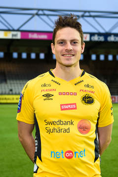 Nyförvärvet Jörgen Horn poserar på Borås arena