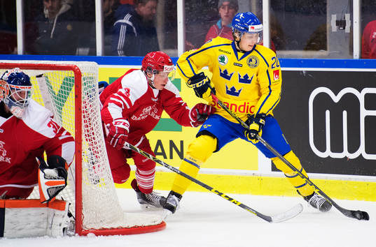 Danmarks målvakt Thomas Lillie och Nicolai Weichel Höjer