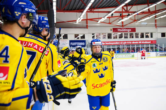 Sveriges Alexander Nylander jublar