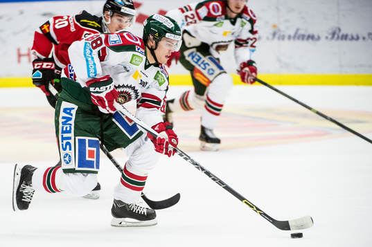 Frölundas Andreas Johnson mot Malmö Redhawks Henrik Hetta