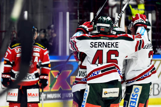 Frölundas Joel Lundqvist jublar