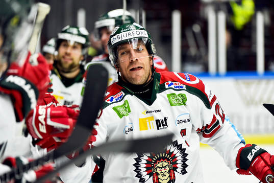 Frölundas Joel Lundqvist jublar