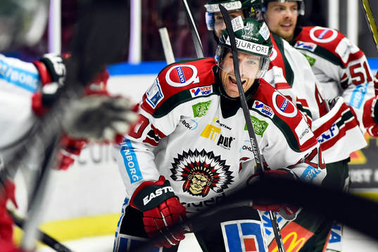 Frölundas Joel Lundqvist jublar