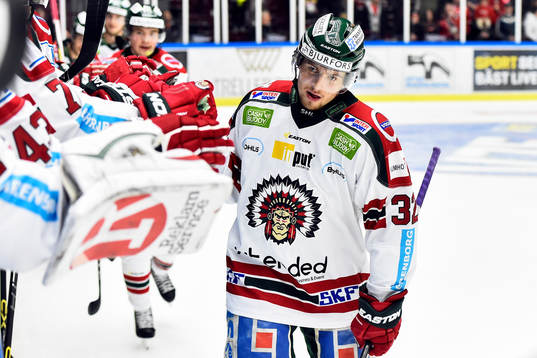 Frölundas Lukas Bengtsson jublar