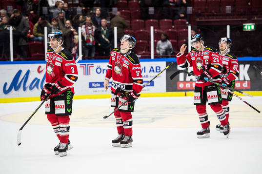 Malmö Redhawks Kent McDonell, Johan Ivarsson,  Henrik