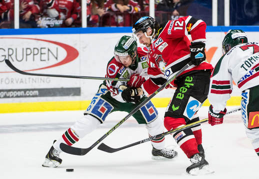 Närkam mellan Malmö Redhawks Andreas Thuresson och