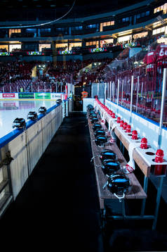 Malmö Redhawks bås innan ishockeymatchen i SHL mellan