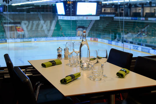Interiör Lindab Arenas resturang