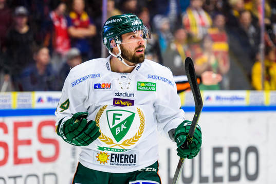 Färjestads Milan Gulas jublar