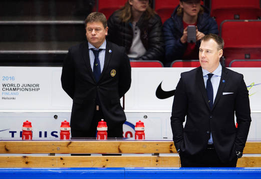 Sveriges team manager Jonas Fransson och förbundskapten