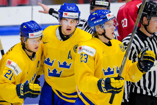 Sveriges William Nylander, Axel Holmström och Oskar