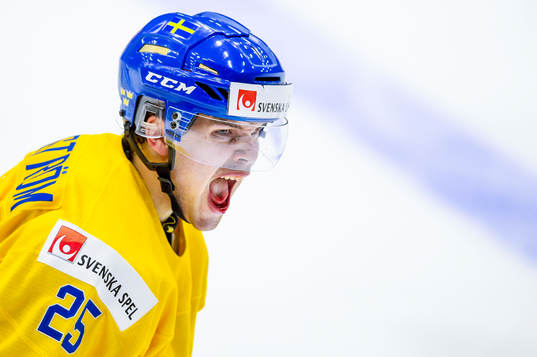 Sveriges Axel Holmström irriterad på domaren