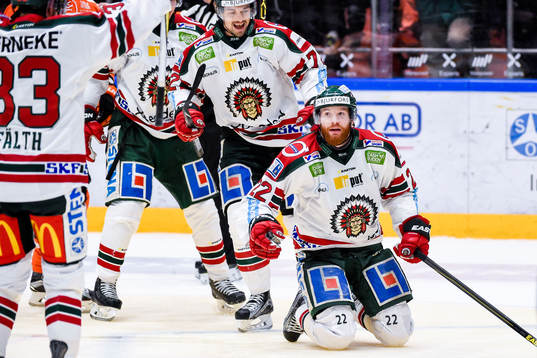 Frölundas Robin Figren jublar
