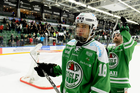 Rögles Timothy Liljegren och Jack Connolly jublar