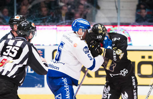 s Michael Lindqvist i i ett bråk med Leksands Robin