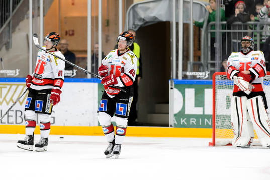 Örebros Jakub Krejcik, Anders Eriksson och målvakt Julius