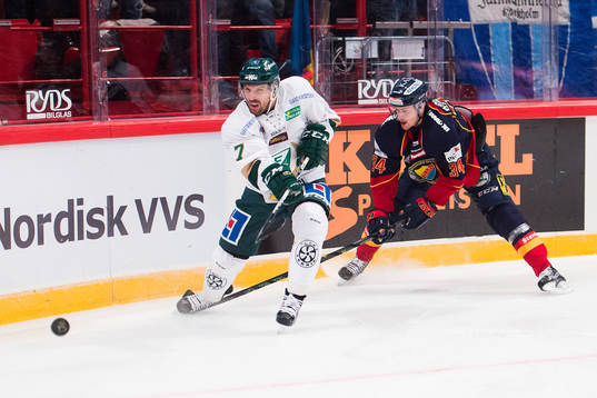 Färjestads Jonas Holös och Djurgårdens Daniel Brodin