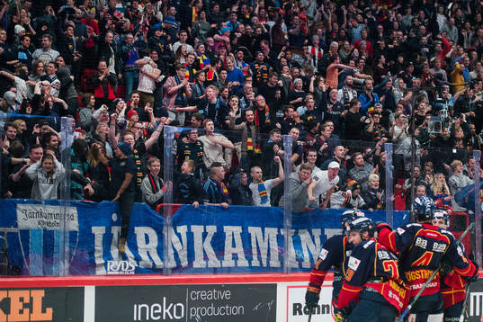 Djurgårdens supportrar jublar