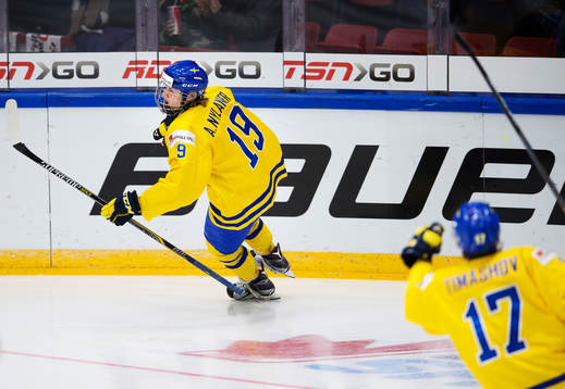 Sveriges Alexander Nylander jublar
