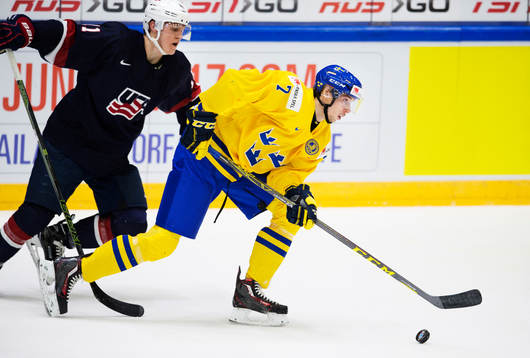 s Christian Dvorak och Sveriges Marcus Pettersson