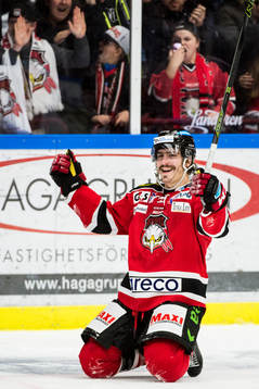 Malmö Redhawks Peter Mueller jublar
