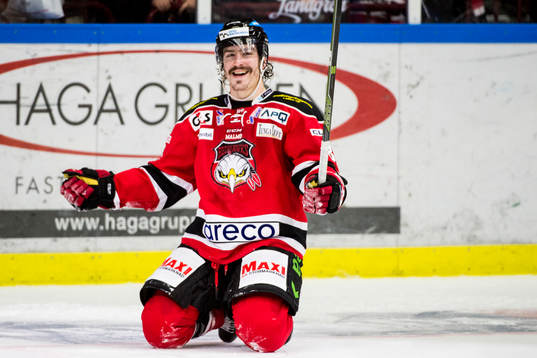 Malmö Redhawks Peter Mueller jublar