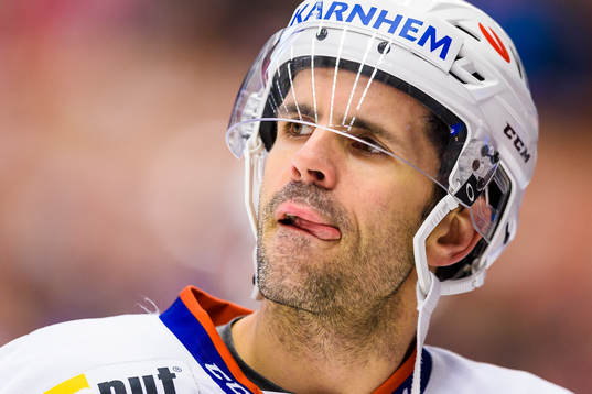 Växjös Cory Murphy på uppvärmningen