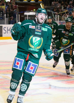 Färjestads Travis Turnbull jublar
