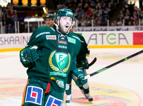 Färjestads Travis Turnbull jublar