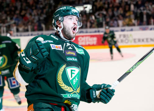 Färjestads Travis Turnbull jublar
