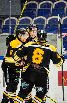 Panterns Jakob Karlsson, Patrik Blomberg och Emil Carnestad