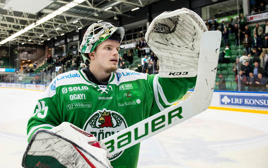 Rögles målvakt Oscar Dansk jublar