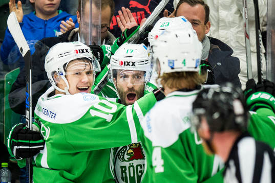 Rögles Viktor Lindgren och Taylor Matson jublar