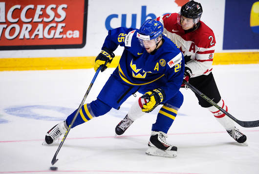 Sveriges Axel Holmström och Kanadas Joe Hicketts