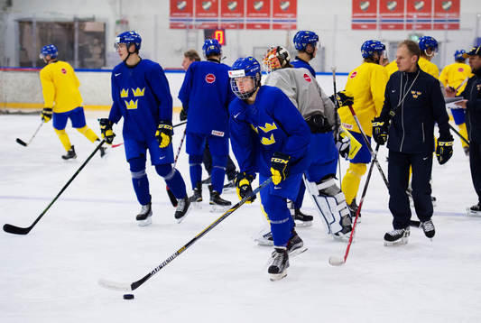 Alexander Nylander på Sveriges träning