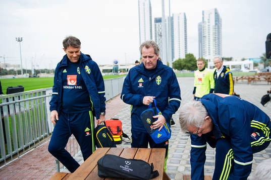 Förbundskapten för U21, Håkan Ericson och